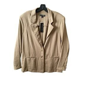 BROOKE SHIELDS Timeless Ponte Blazer, Olive New With Tag Size XL